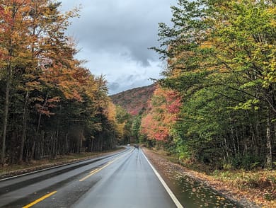 Peak week on the Kancamagus, in the rain, like always.